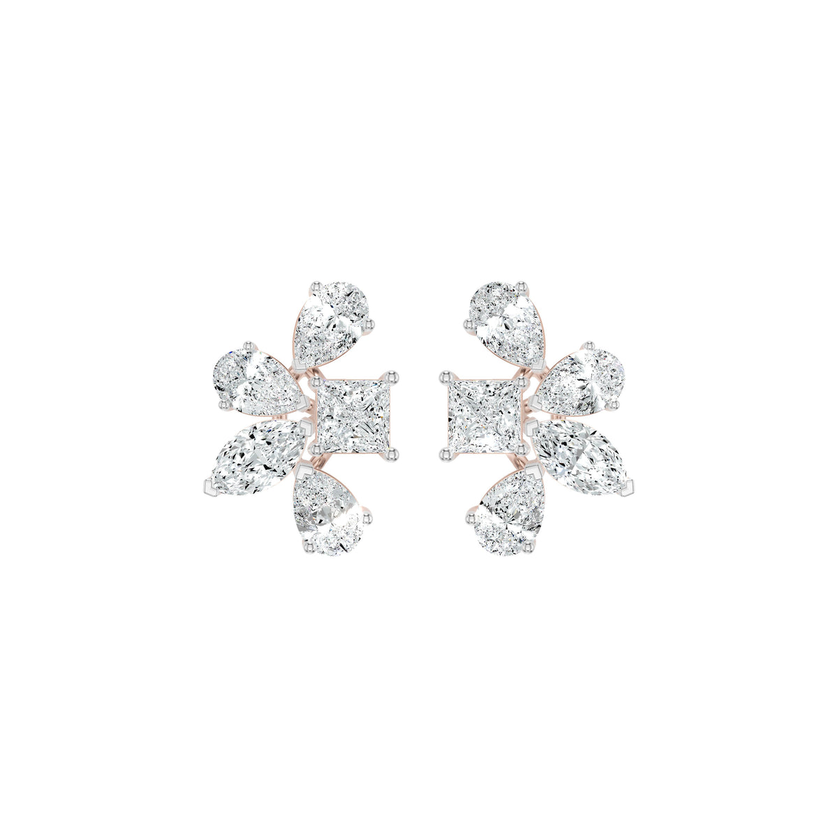 Floravanta Princess Diamond Earrings 18 KT / Yellow Gold