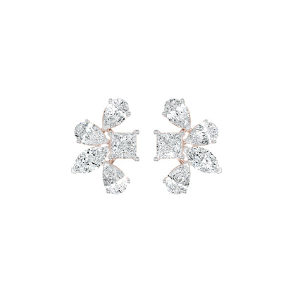 Floravanta Princess Diamond Earrings 18 KT / Yellow Gold