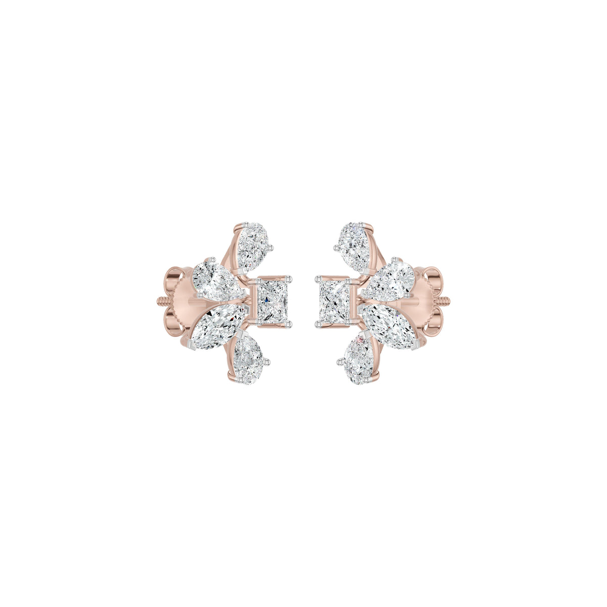 Floravanta Princess Diamond Earrings 18 KT / Yellow Gold