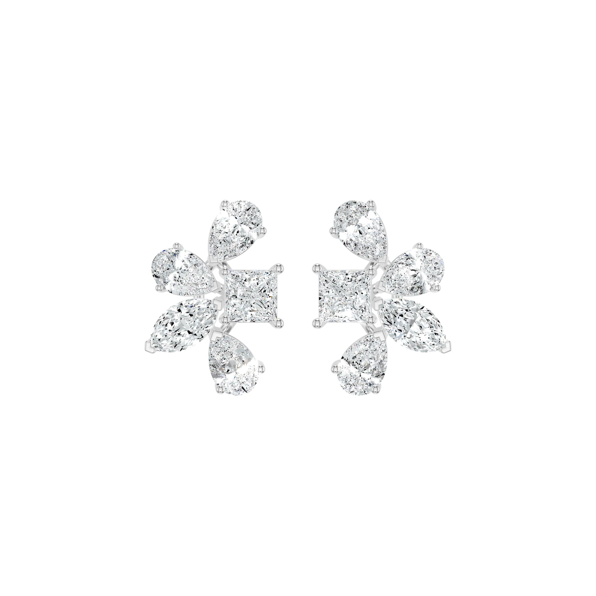 Floravanta Princess Diamond Earrings 18 KT / Yellow Gold