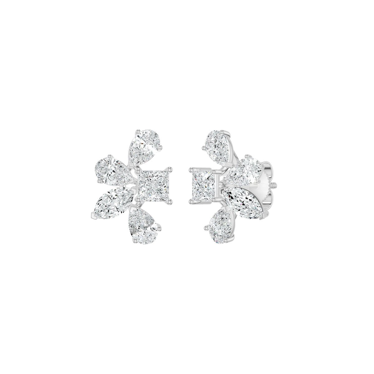 Floravanta Princess Diamond Earrings 18 KT / Yellow Gold