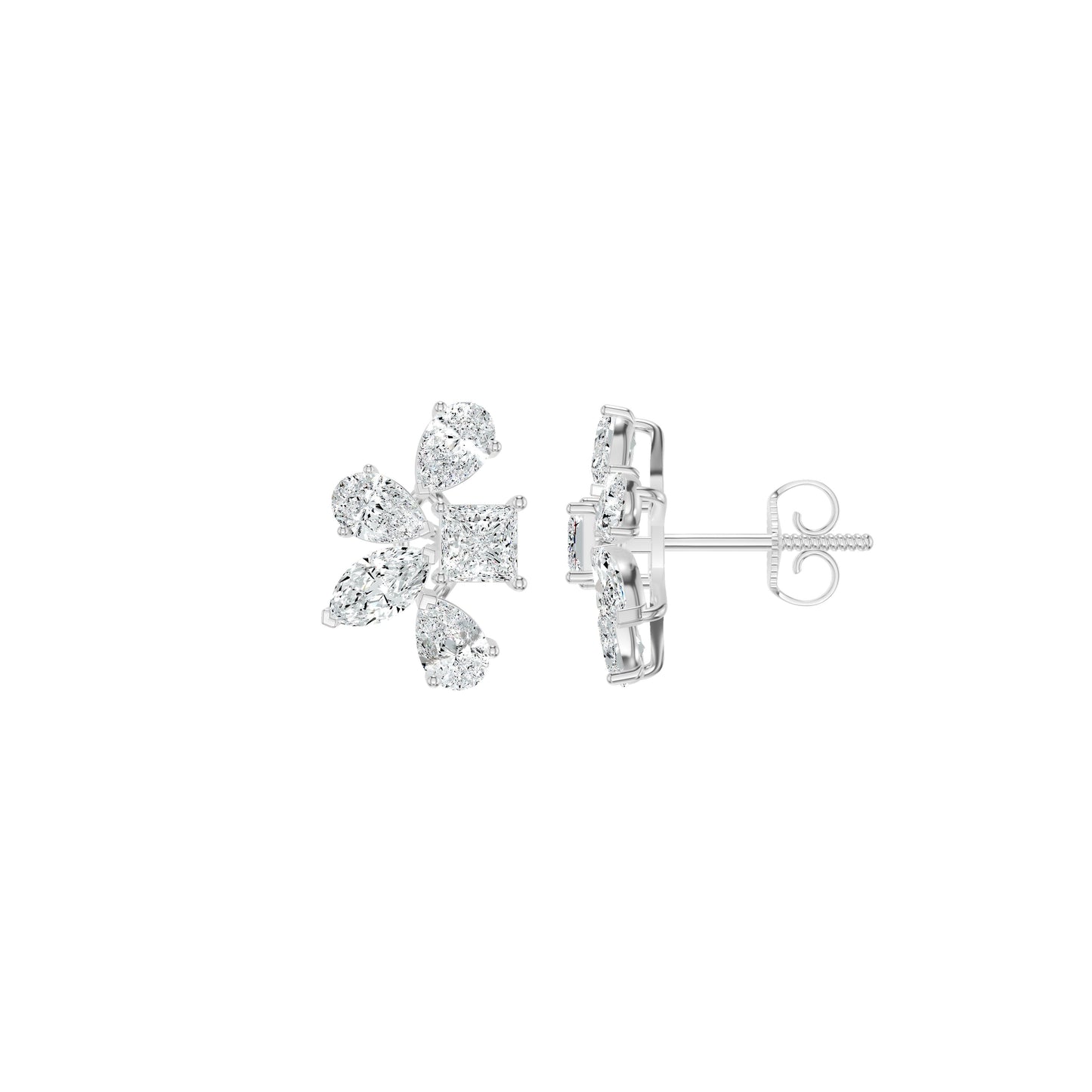 Floravanta Princess Diamond Earrings 18 KT / Yellow Gold
