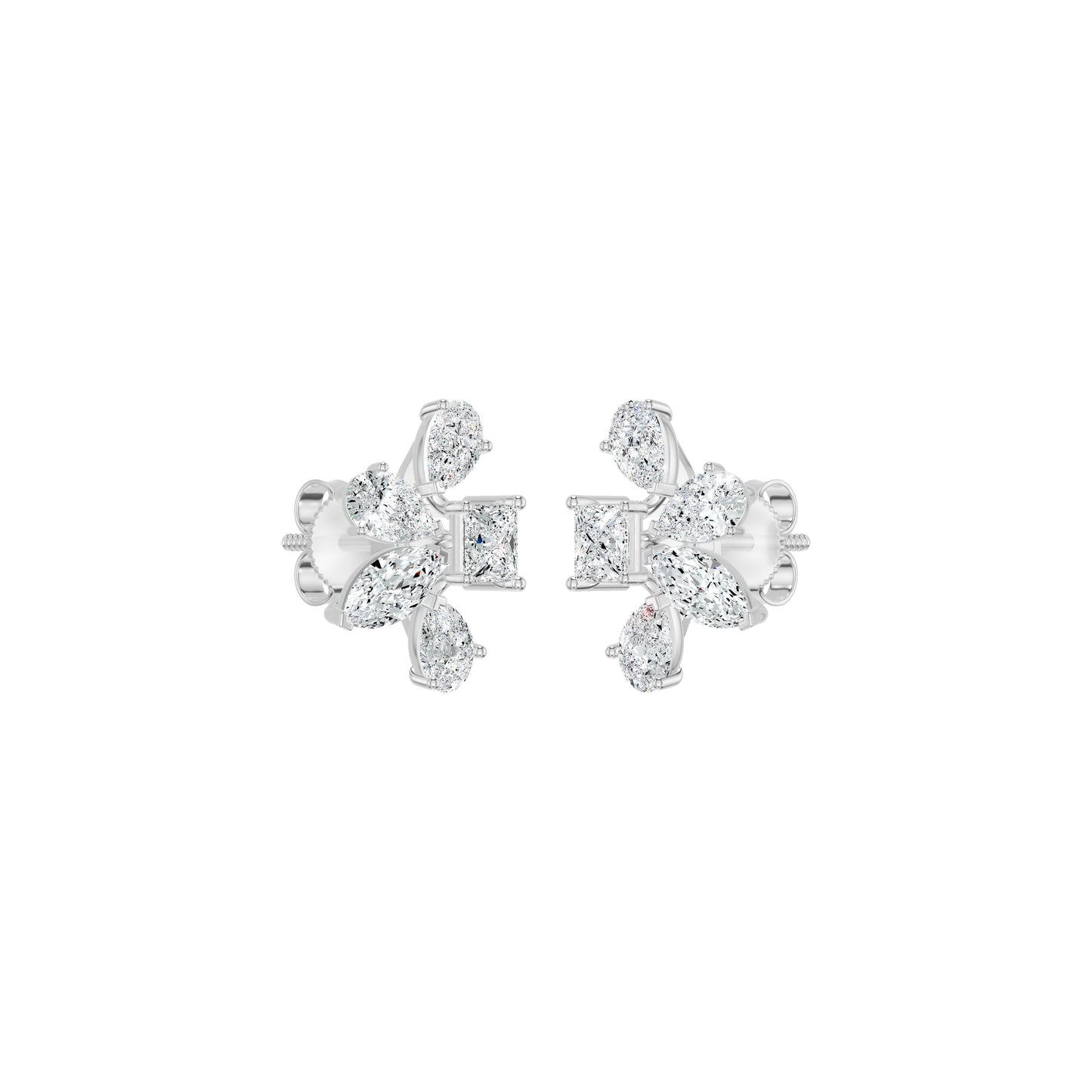 Floravanta Princess Diamond Earrings 18 KT / Yellow Gold