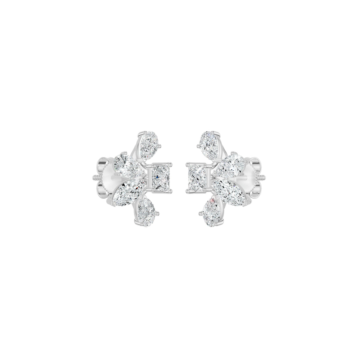 Floravanta Princess Diamond Earrings 18 KT / Yellow Gold