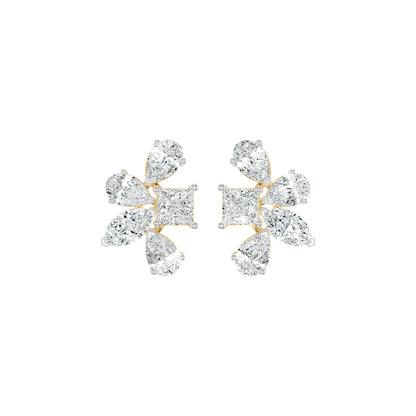 Floravanta Princess Diamond Earrings 18 KT / Yellow Gold