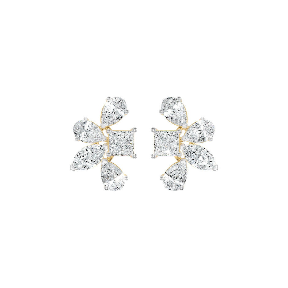Floravanta Princess Diamond Earrings 18 KT / Yellow Gold