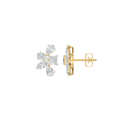 Floravanta Princess Diamond Earrings 18 KT / Yellow Gold