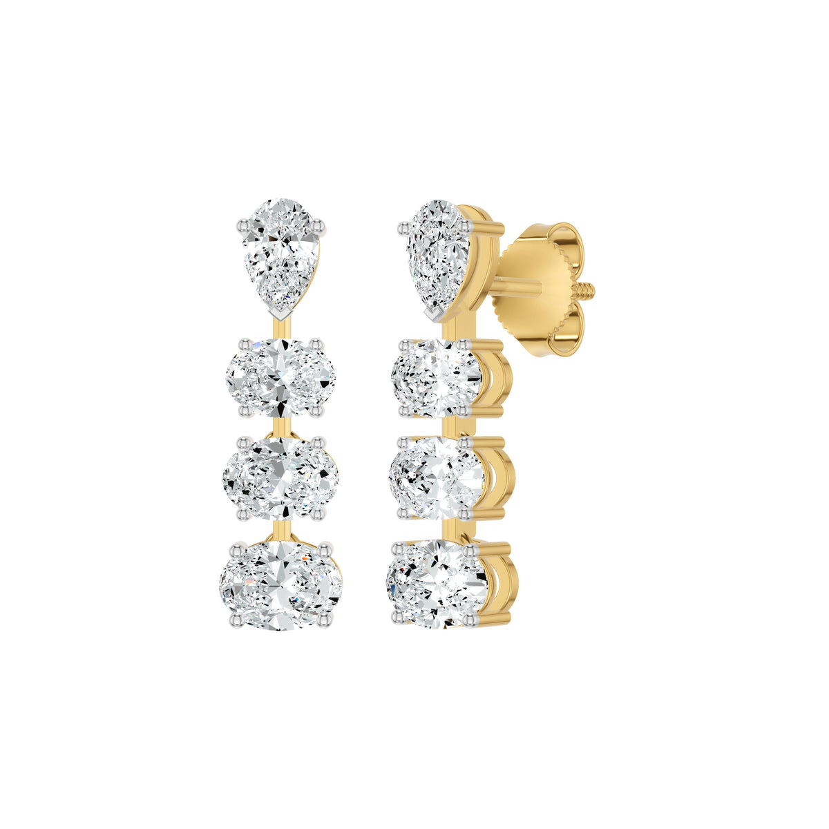 Cascadeva Diamond Earrings 18 KT / Yellow Gold