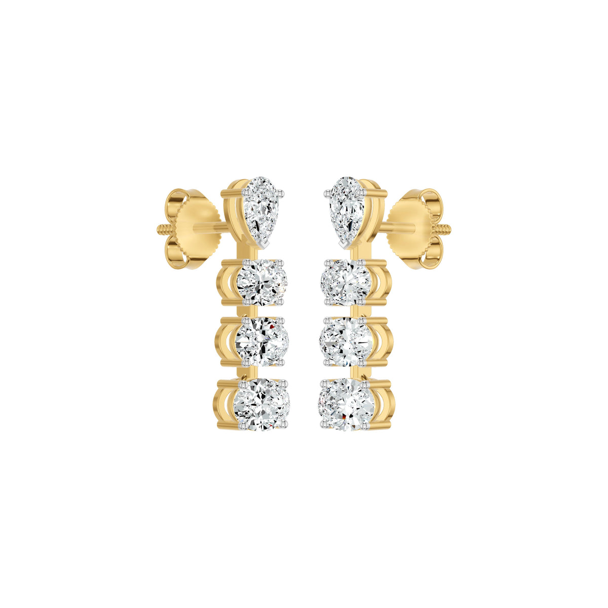 Cascadeva Diamond Earrings 18 KT / Yellow Gold