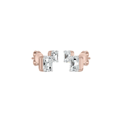 Emeressa Duo Diamond Earrings 18 KT / Yellow Gold