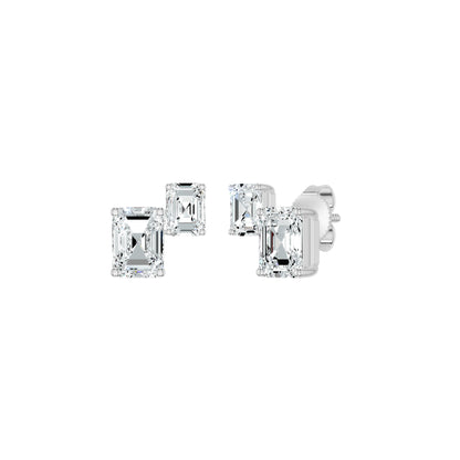 Emeressa Duo Diamond Earrings 18 KT / Yellow Gold