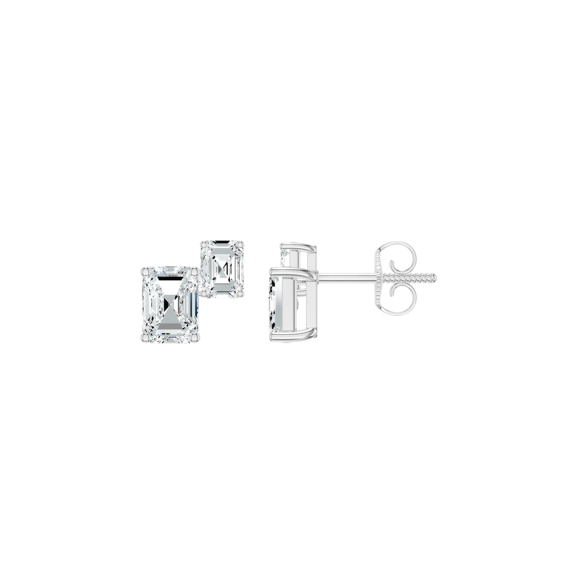 Emeressa Duo Diamond Earrings 18 KT / Yellow Gold