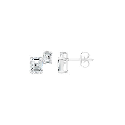 Emeressa Duo Diamond Earrings 18 KT / Yellow Gold