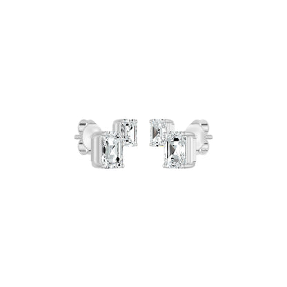 Emeressa Duo Diamond Earrings 18 KT / Yellow Gold