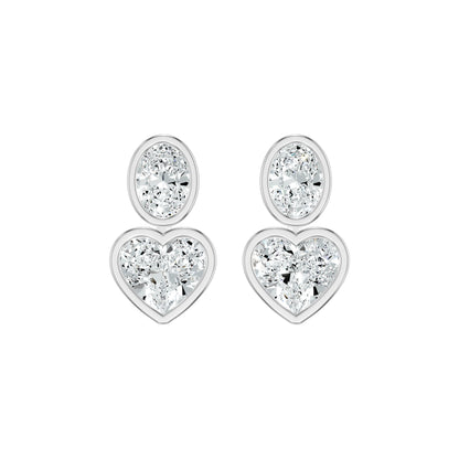 Amorvella Duo Diamond Earrings 18 KT / Yellow Gold