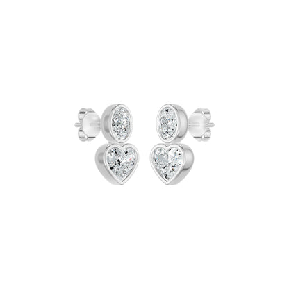 Amorvella Duo Diamond Earrings 18 KT / Yellow Gold