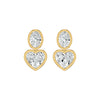 Amorvella Duo Diamond Earrings 18 KT / Yellow Gold