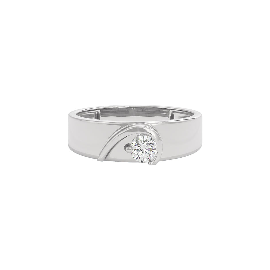 My Dazzling Half Diamond Couple Band Ring for Him