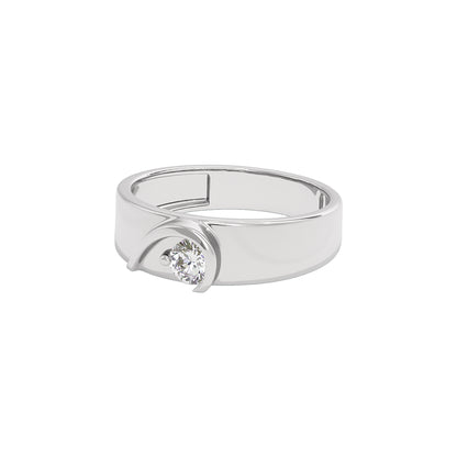 My Dazzling Half Diamond Couple Band Ring for Him
