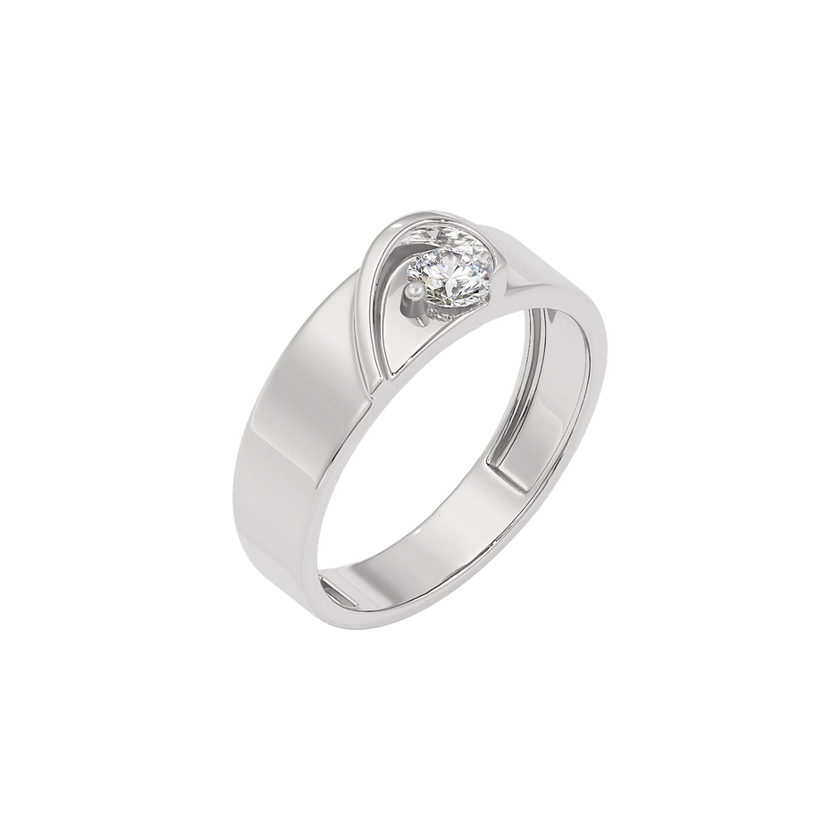 My Dazzling Half Diamond Couple Band Ring for Him