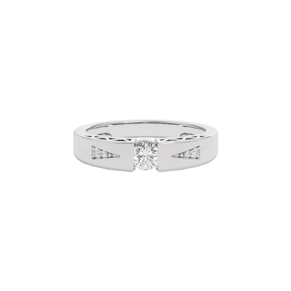 The Channel Bond Diamond Couple Band Ring for Him