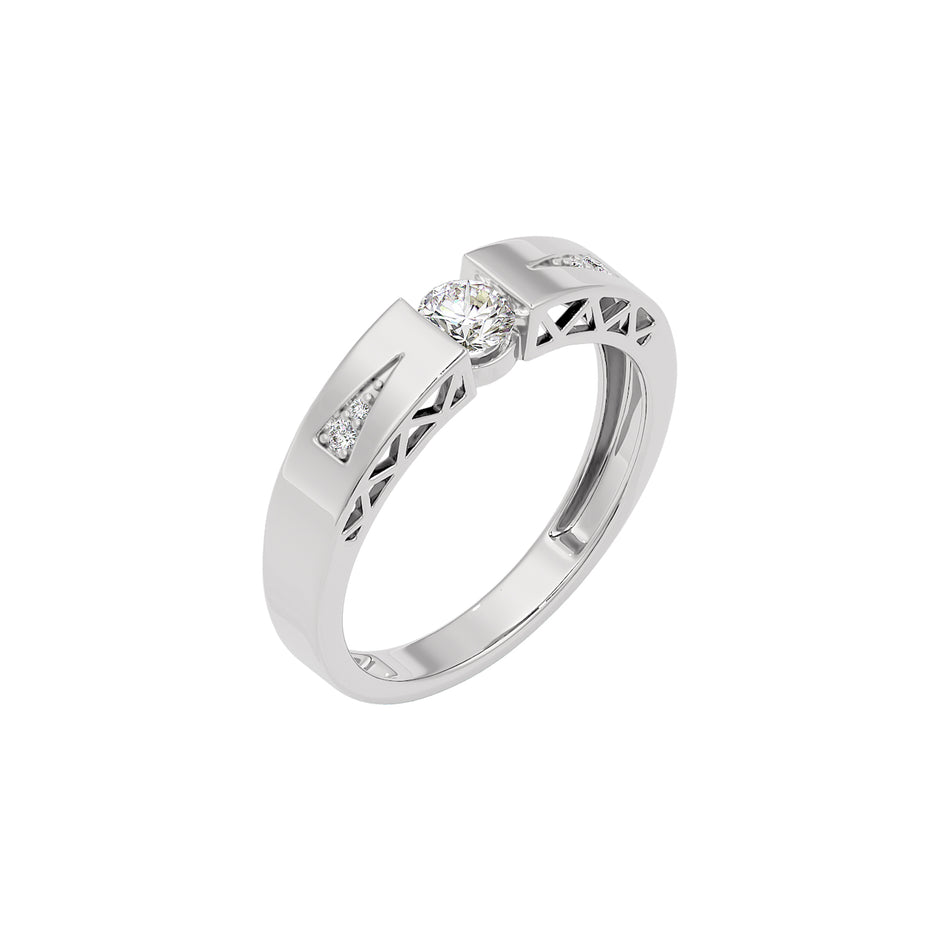 The Channel Bond Diamond Couple Band Ring for Him