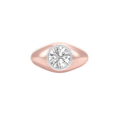 Through Thick & Thin Diamond Engagement Ring 18 KT / Rose Gold / 22