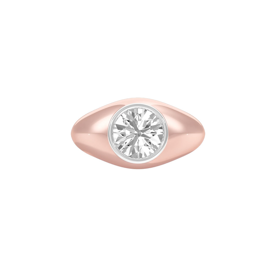 Through Thick & Thin Diamond Engagement Ring 18 KT / Rose Gold / 22