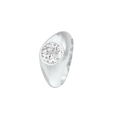 Through Thick & Thin Diamond Engagement Ring 18 KT / White Gold / 22