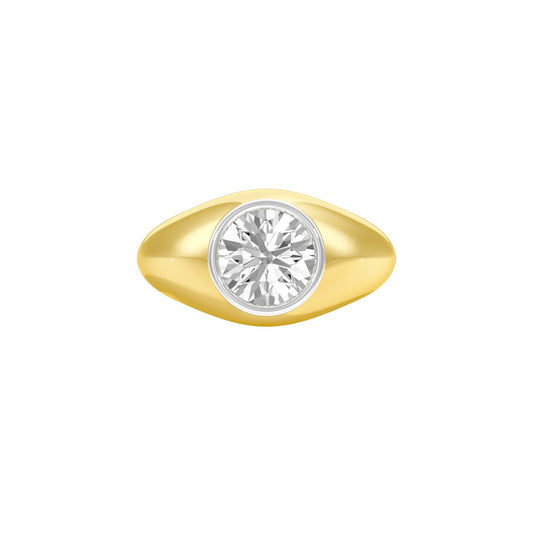 Through Thick & Thin Diamond Engagement Ring 18 KT / Yellow Gold / 22