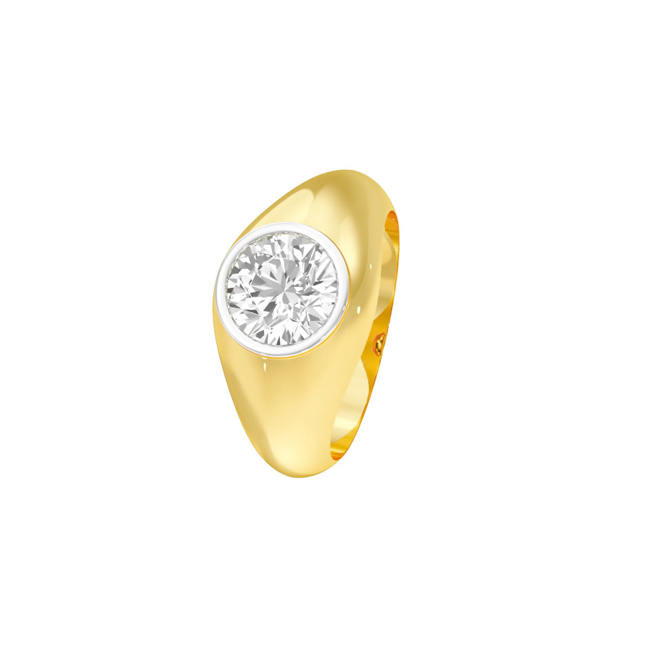 Through Thick & Thin Diamond Engagement Ring 18 KT / Yellow Gold / 22