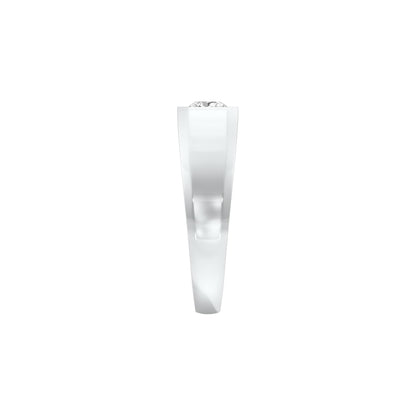 Gentle Radiance Diamond Engagement Ring 18 KT / White Gold / 22