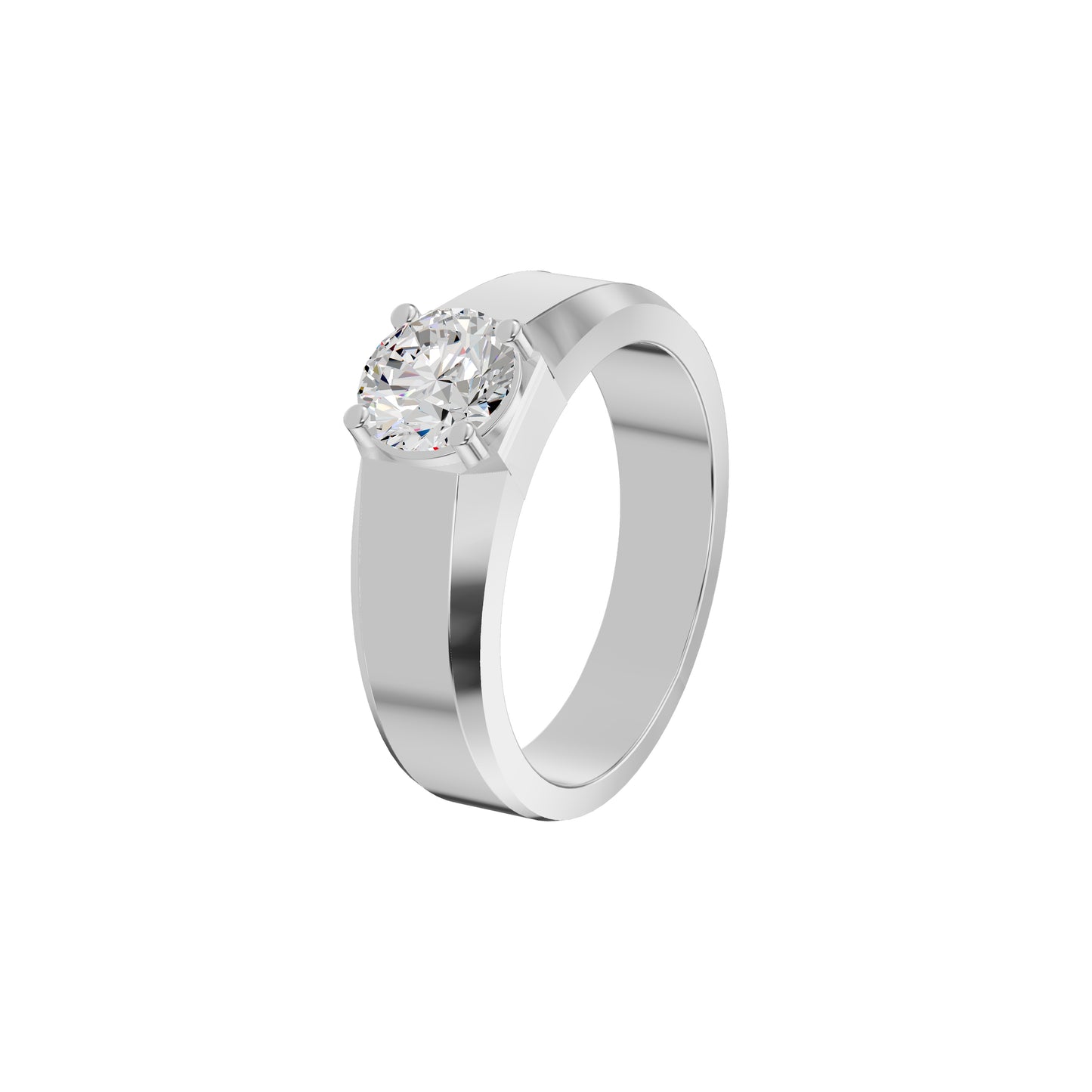 Whispering Blissful Diamond Men's Ring 18 KT / White Gold / 24