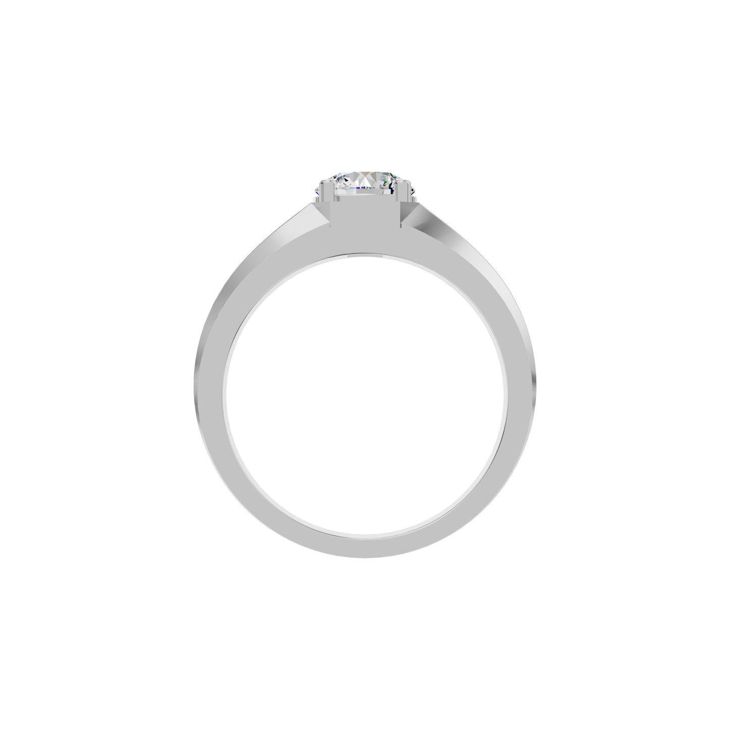 Whispering Blissful Diamond Men's Ring 18 KT / White Gold / 24
