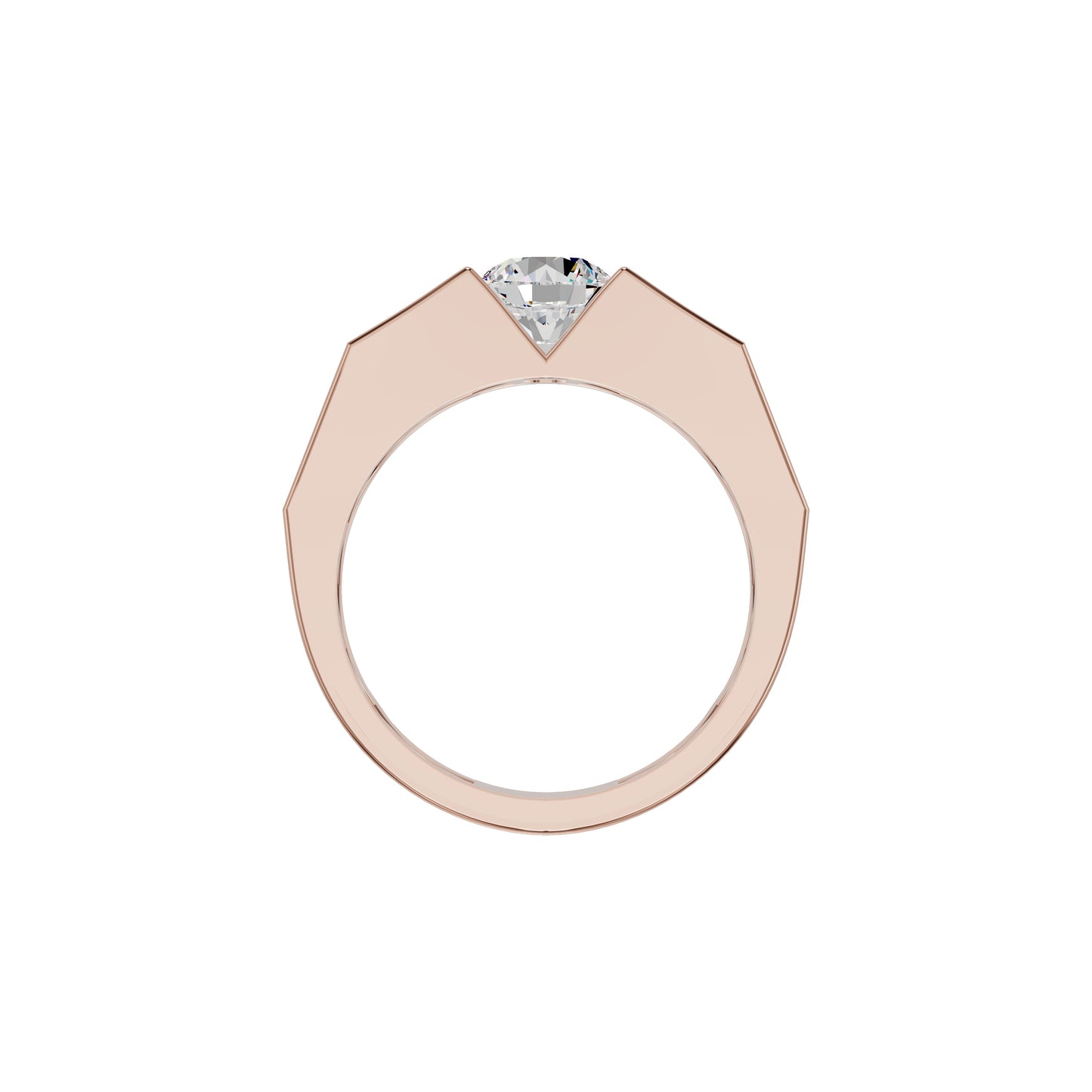 Delightful Charm Diamond Men's Ring 18 KT / Rose Gold / 24