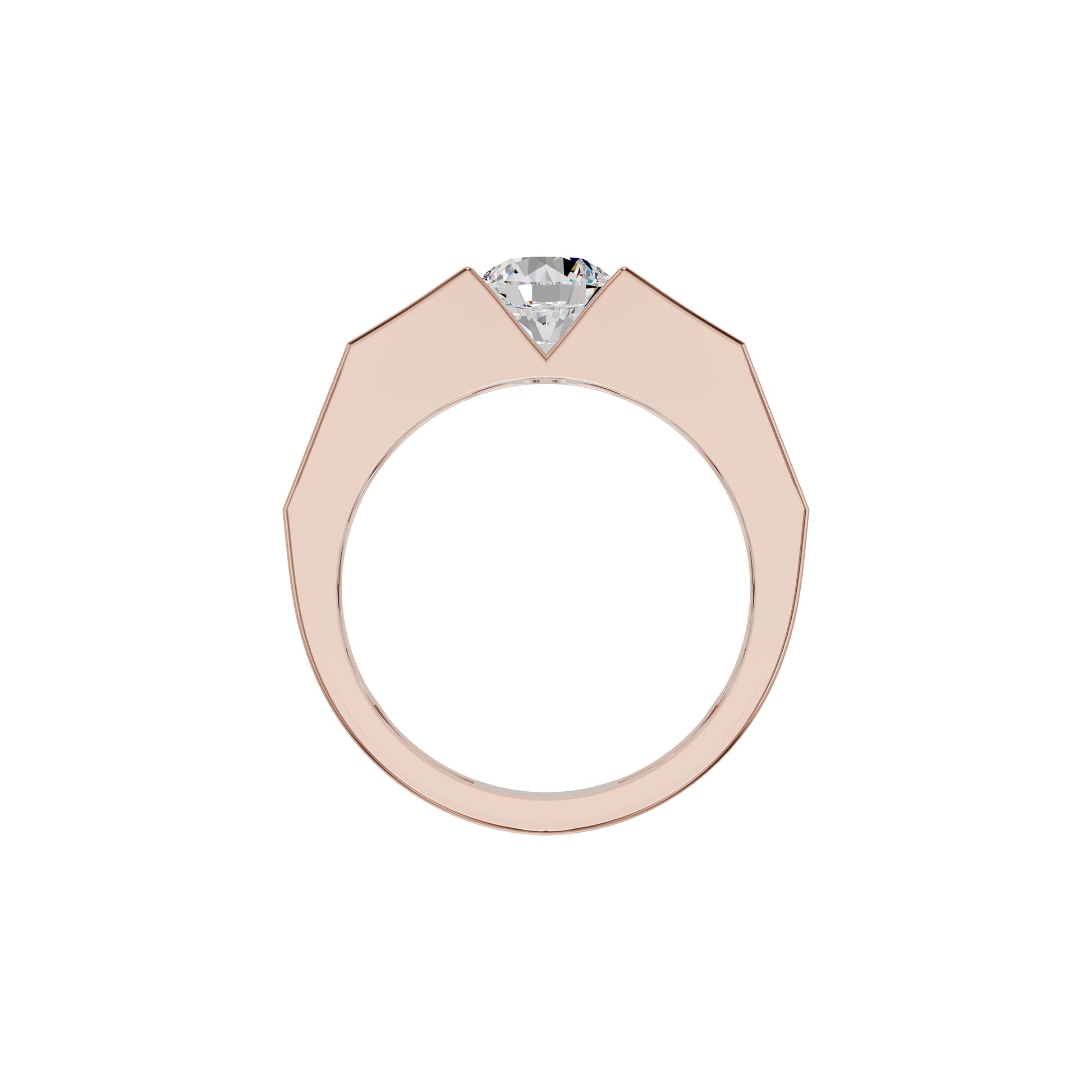 Delightful Charm Diamond Men's Ring 18 KT / Rose Gold / 24