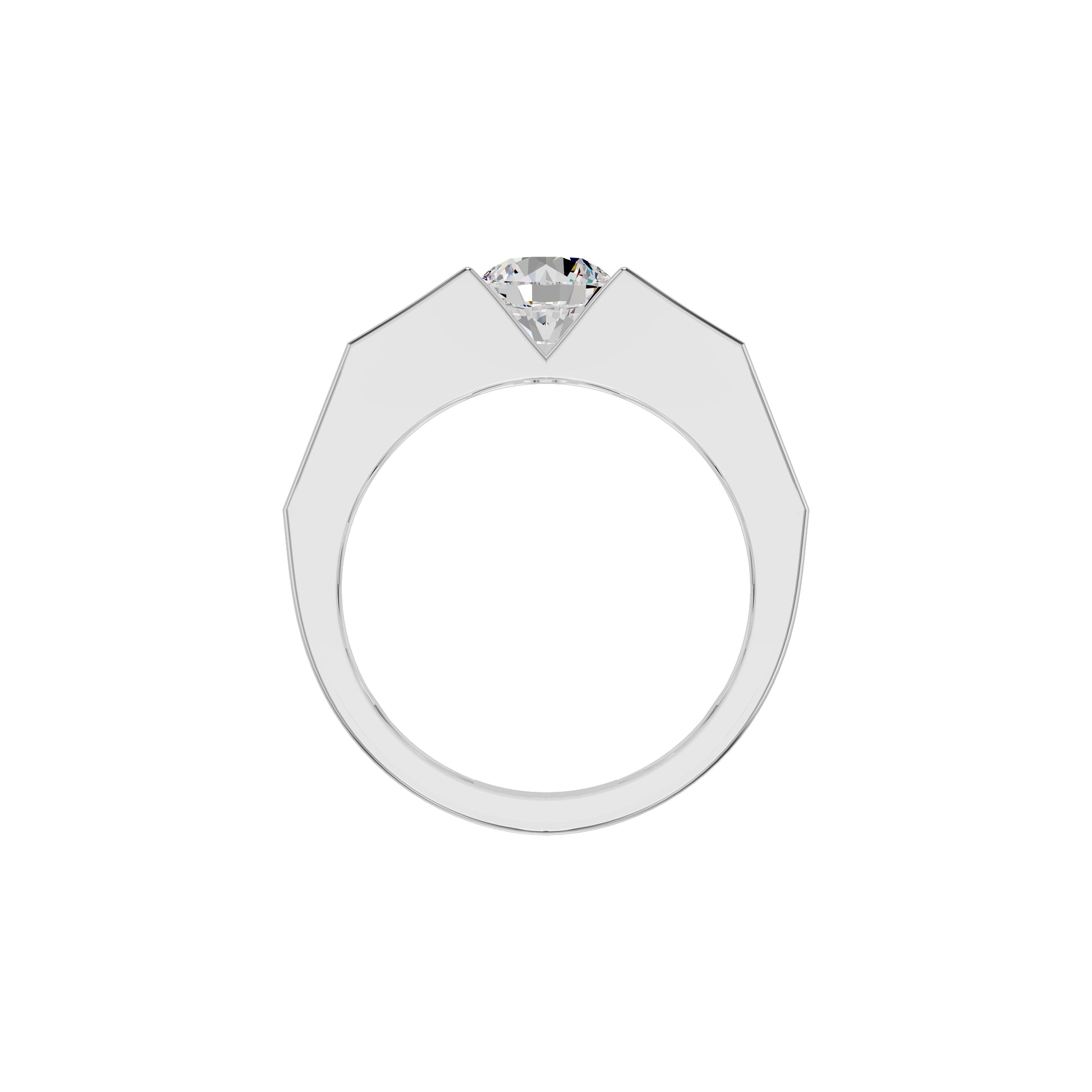 Delightful Charm Diamond Men's Ring 18 KT / White Gold / 24