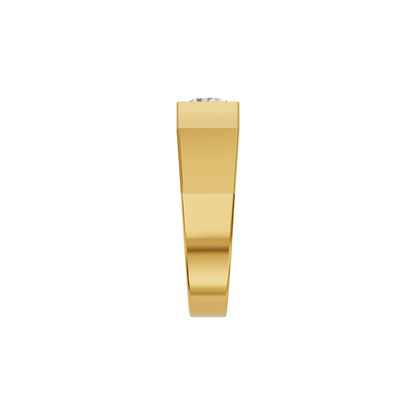 Delightful Charm Diamond Men's Ring 18 KT / Yellow Gold / 24