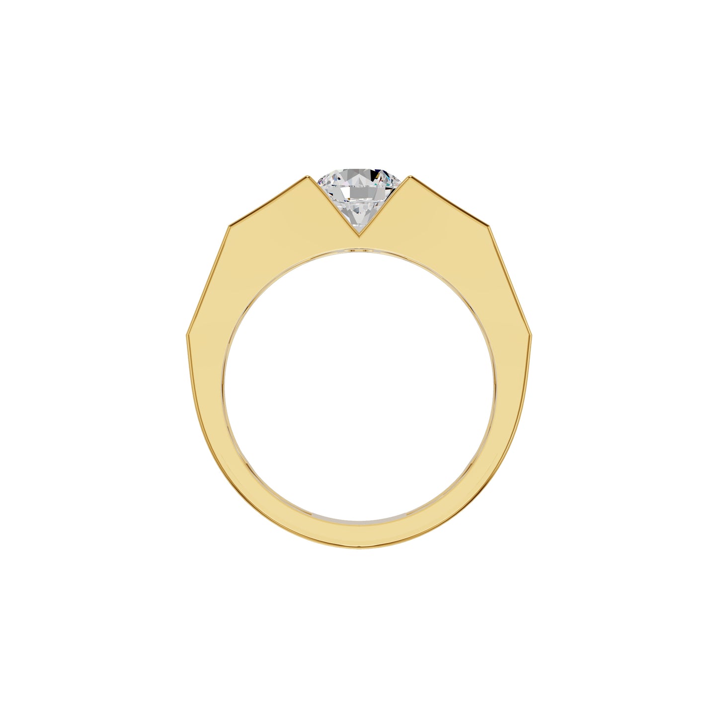 Delightful Charm Diamond Men's Ring 18 KT / Yellow Gold / 24