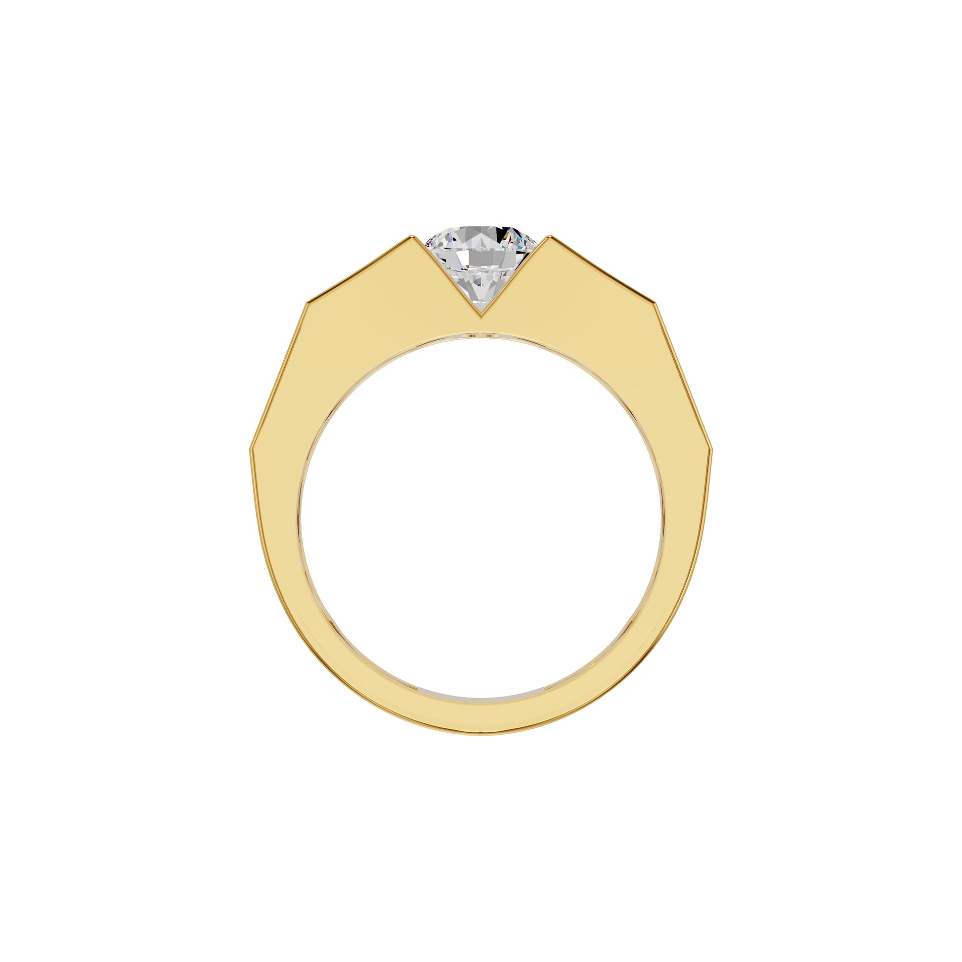 Delightful Charm Diamond Men's Ring 18 KT / Yellow Gold / 24