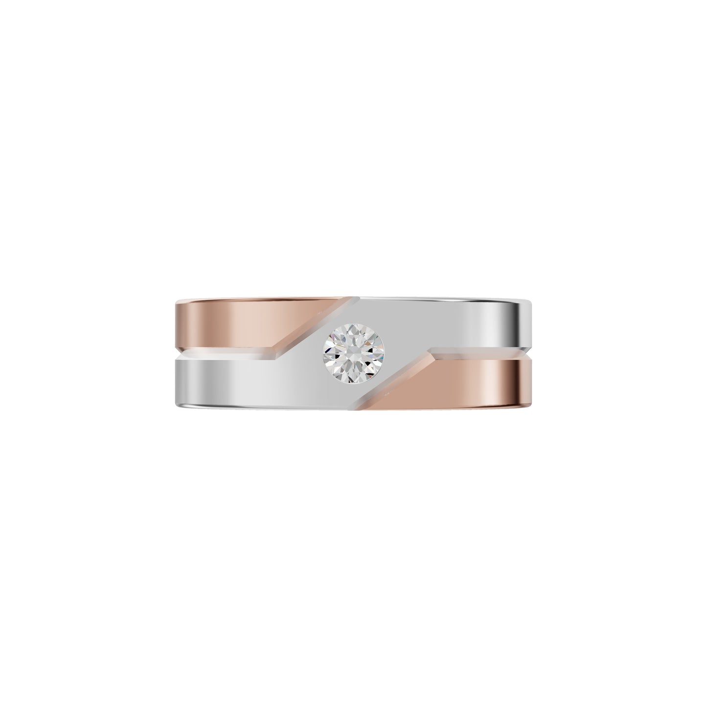 The Vow Diamond Engagement Men's Ring 18 KT / Rose Gold / 24