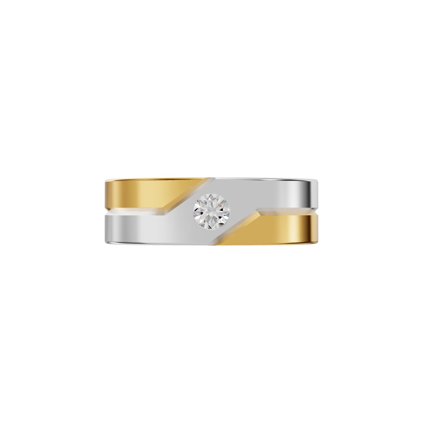 The Vow Diamond Engagement Men's Ring 18 KT / Yellow Gold / 24