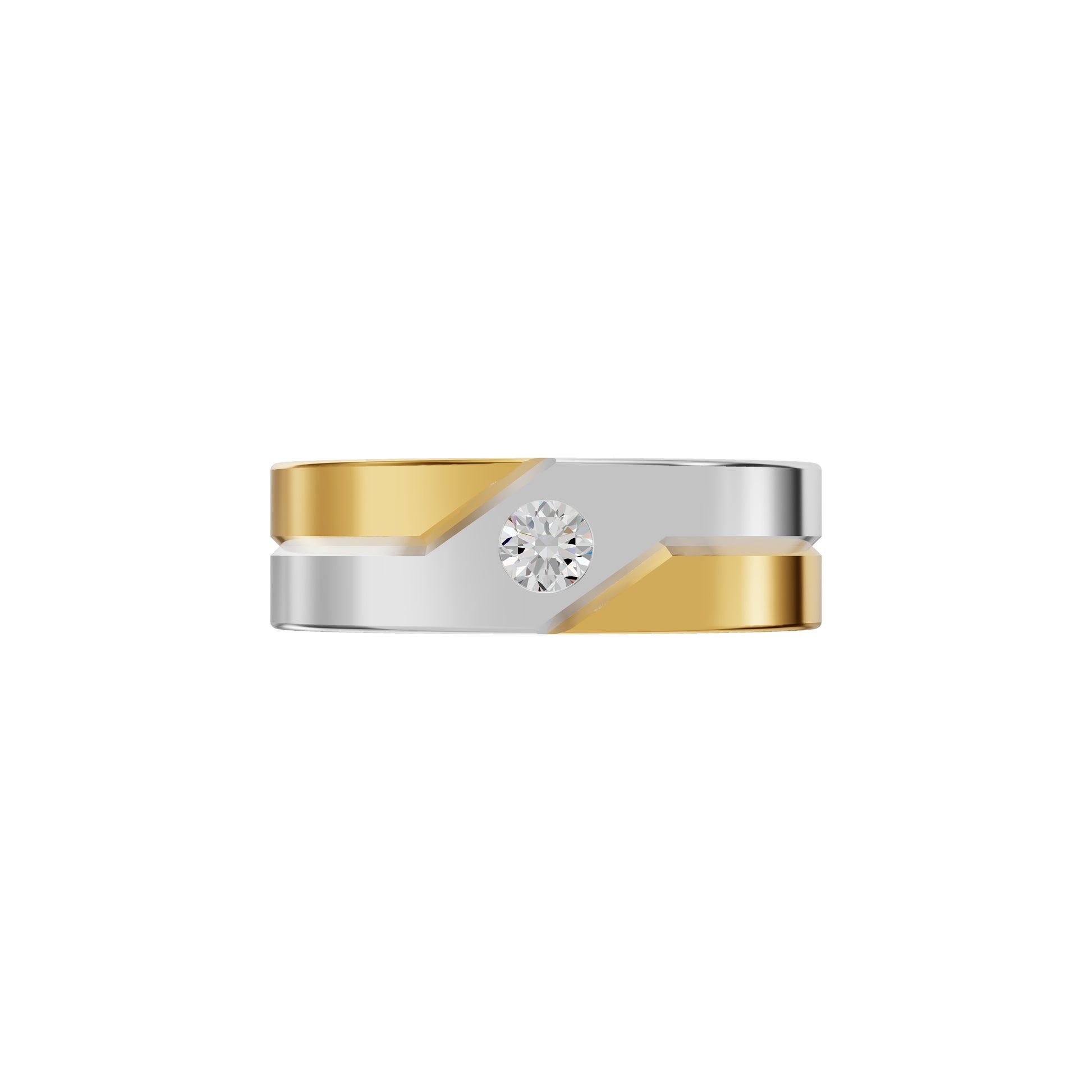 The Vow Diamond Engagement Men's Ring 18 KT / Yellow Gold / 24