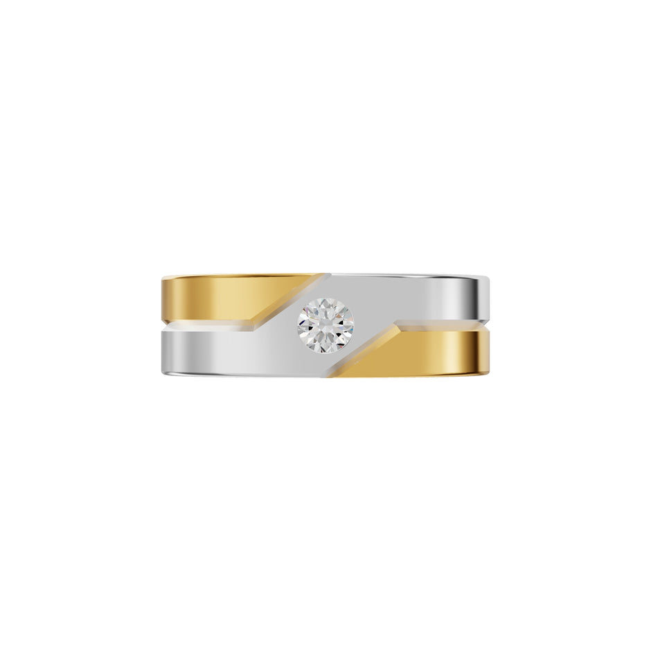 The Vow Diamond Engagement Men's Ring 18 KT / Yellow Gold / 24