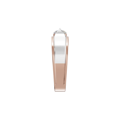 Soulmate Solitiare Diamond Engagement Men's Ring 18 KT / Rose Gold / 24