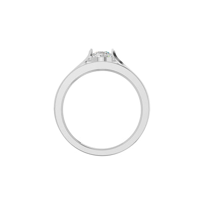 Soulmate Solitiare Diamond Engagement Men's Ring 18 KT / White Gold / 24