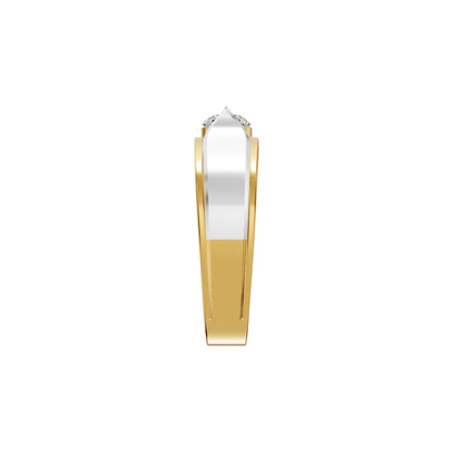 Soulmate Solitiare Diamond Engagement Men's Ring 18 KT / Yellow Gold / 24