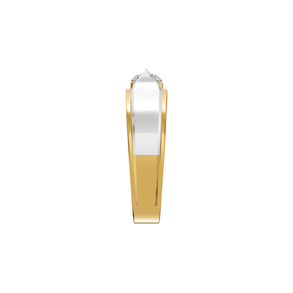 Soulmate Solitiare Diamond Engagement Men's Ring 18 KT / Yellow Gold / 24
