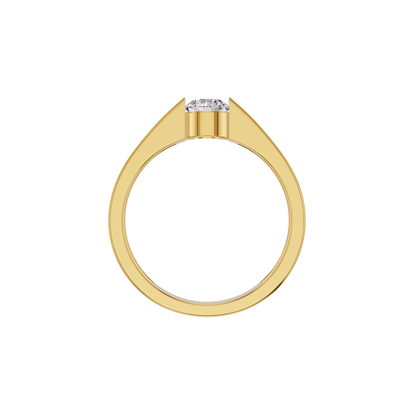 Lasting Union Diamond Engagement Men's Ring 18 KT / Yellow Gold / 24