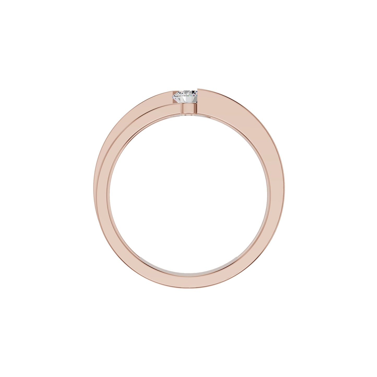 The Gleam Diamond Couple Band Ring for Him 18 KT / Rose Gold / 24